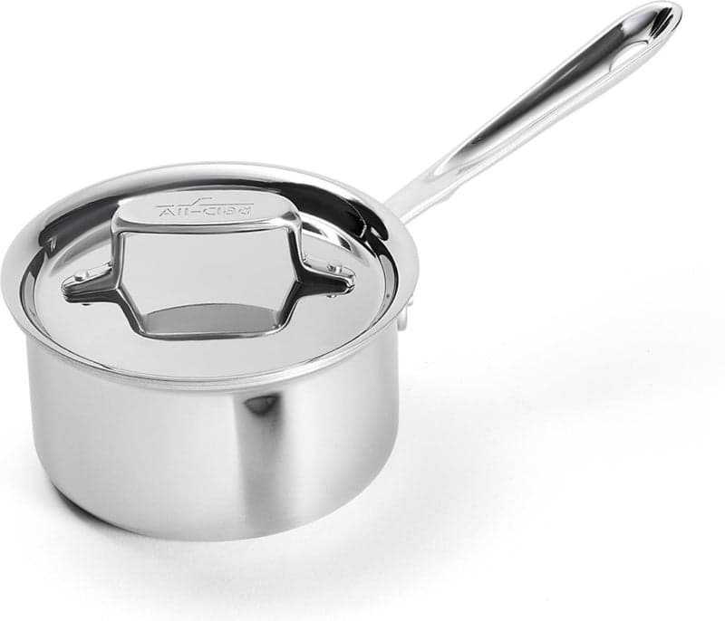 All-Clad - 1.5 QT D5 Polished 5-ply Bonded Saucepan with Lid - SD552015
