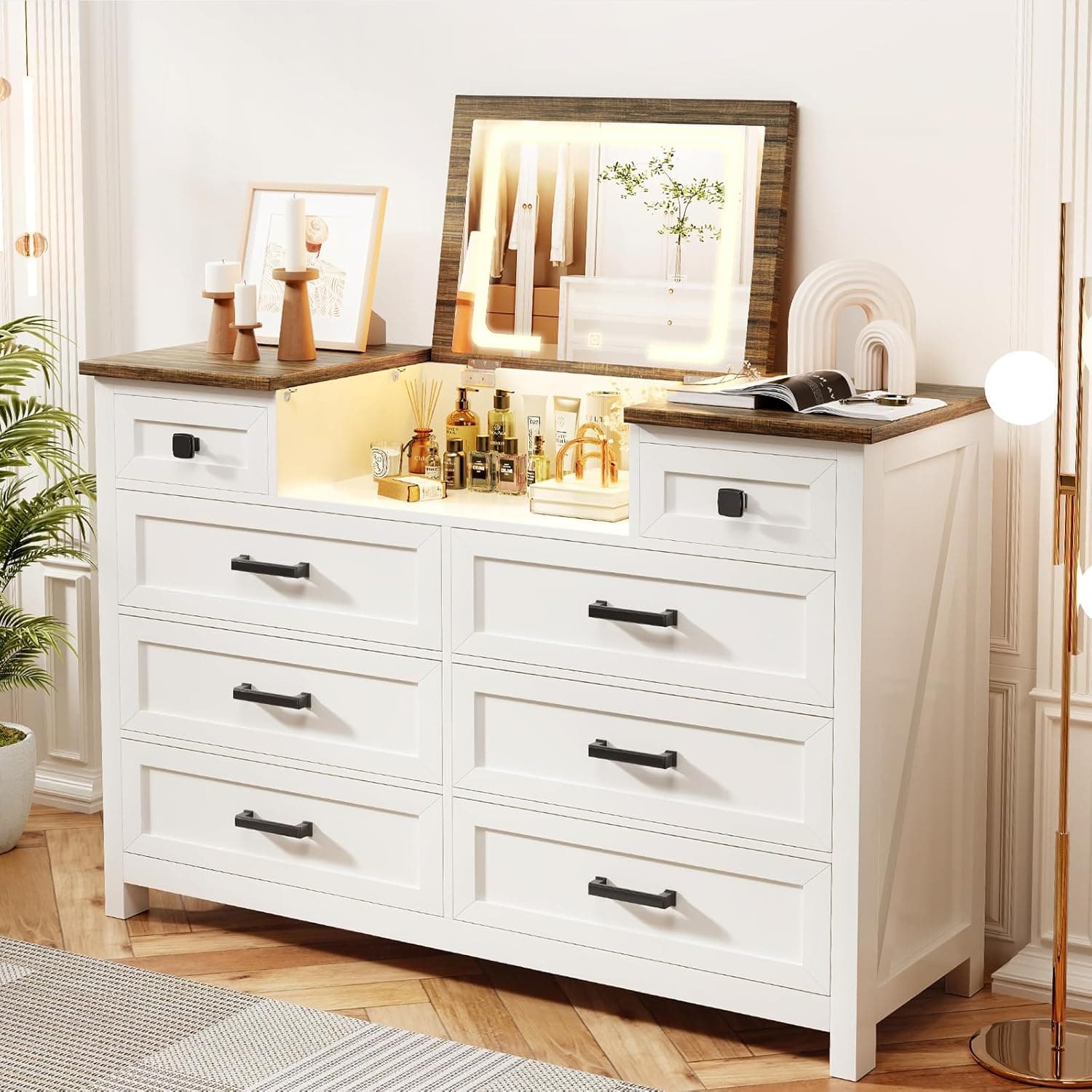 BROTTAR Dresser Dressing Charging Farmhouse Style