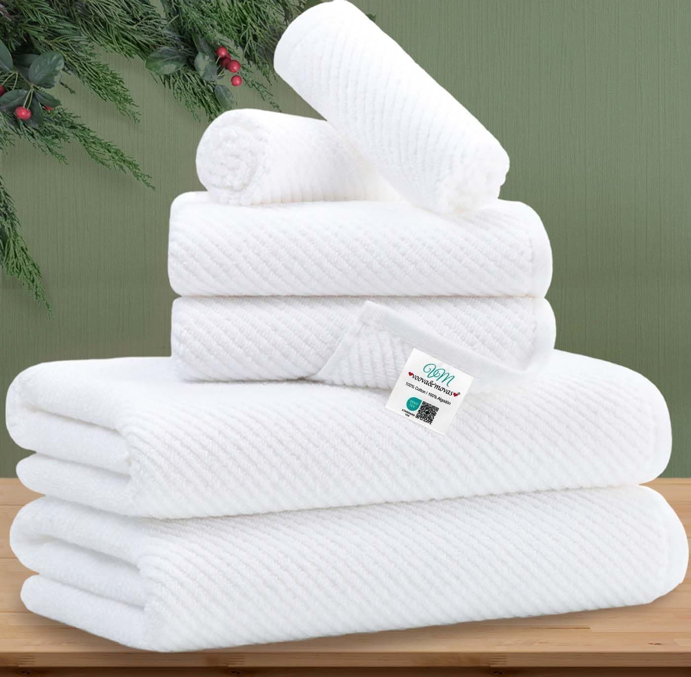 Premium Cotton Bath Towel Set - 6 Piece